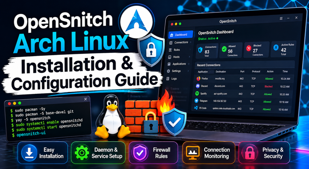 OpenSnitch Arch Linux Installation and Configuration Guide