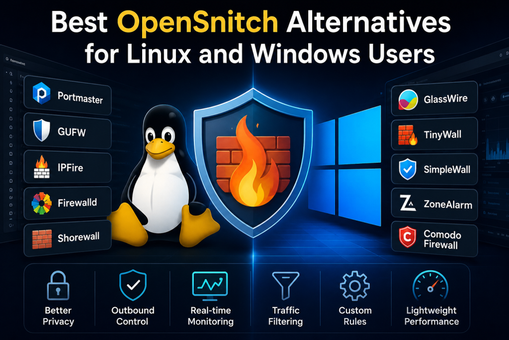Best OpenSnitch Alternatives for Linux and Windows Users